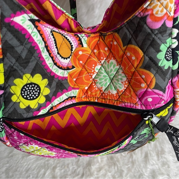 New Vera Bradley Ziggy Zinnia Crescent Handbag - Picture 7 of 12
